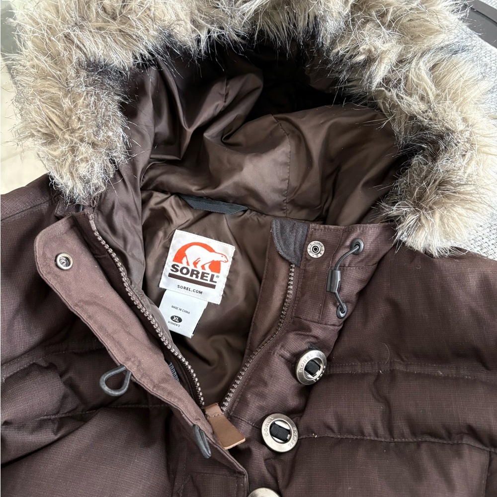 Sorel Dark Brown Puffer Jacket for Women